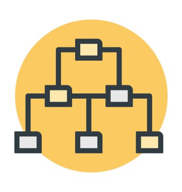 hiyerarşi renkli vektör simgesi