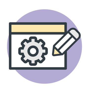 Web sitesi optimizasyonu renkli vektör simge