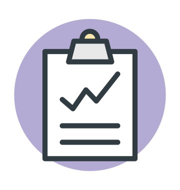 İş rapor renkli vektör simgesi