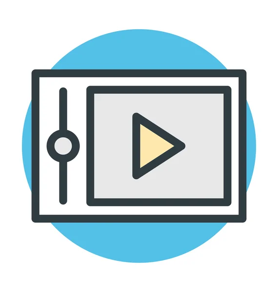 Media Player Colored Vector Icon — Stock Vector