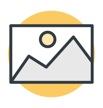 Manzara renkli vektör simgesi