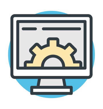 Teknik destek renkli vektör simgesi