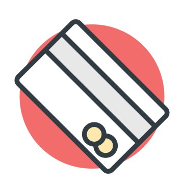 Kredi kartı renkli vektör simgesi