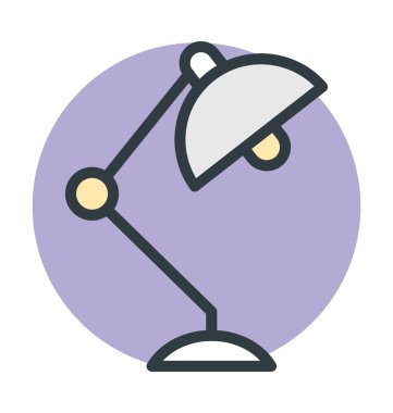 Resepsiyon lambası renkli vektör simgesi