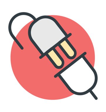 Renkli vektör simgesinde takın