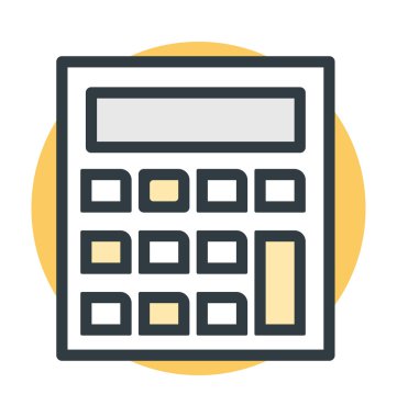 hesap makinesi renkli vektör simgesi