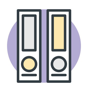 Dosya klasörleri renkli vektör simgesi