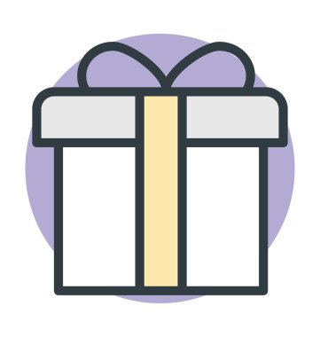 Hediye kutusu renkli vektör simgesi