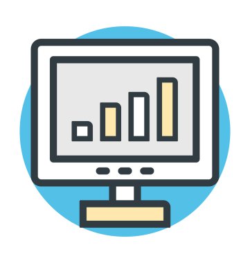 İş grafik renkli vektör simgesi