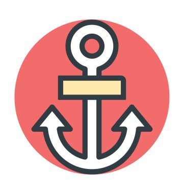 Çapa renkli vektör simgesi