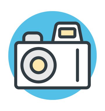 Kamera renkli vektör simgesi