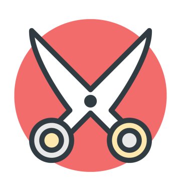 Makas renkli vektör simgesi