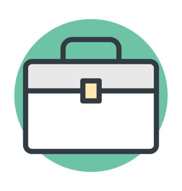 Portföy çanta renkli vektör simgesi