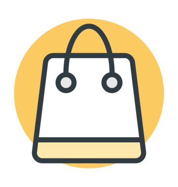 Kadın çantası renkli vektör simgesi