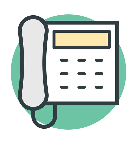 Telephone Set Colored Vector Icon — Stock Vector