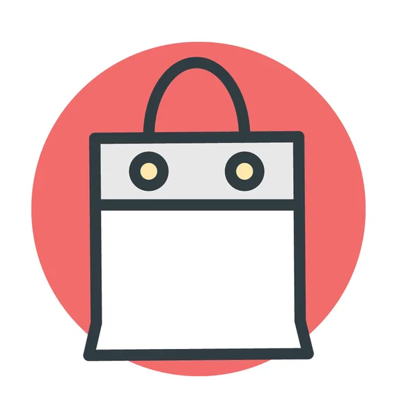 Tote Bag Colored Vector Icon — Stock Vector