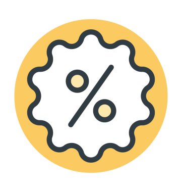 Etiket renkli vektör simge indirim