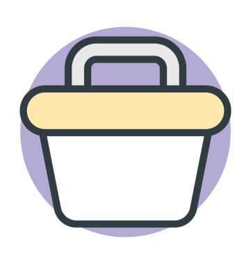 Alışveriş sepeti renkli vektör simgesi