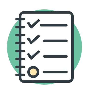 Alışveriş listesi renkli vektör simgesi