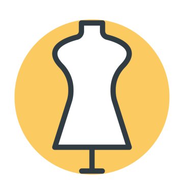 Kadın manken renkli vektör simgesi