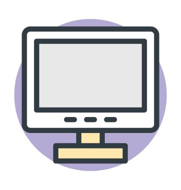Monitör renkli vektör simgesi