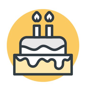 Pasta renkli vektör simgesi