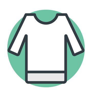 Tee gömlek renkli vektör simgesi