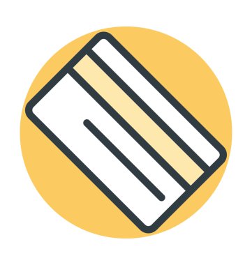 Kredi kartı renkli vektör simgesi