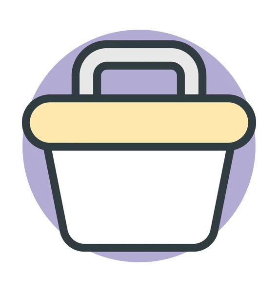 Shopping Basket gekleurde Vector Icon — Stockvector