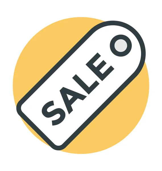 Sale Tag Colored Vector Icon — Stock Vector