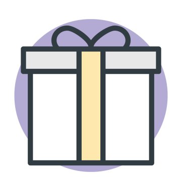 Hediye kutusu renkli vektör simgesi
