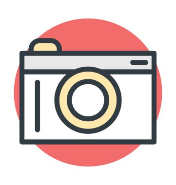 Kamera renkli vektör simgesi