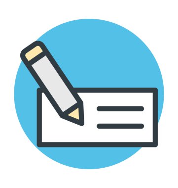 Ödeme makbuzu renkli vektör simgesi