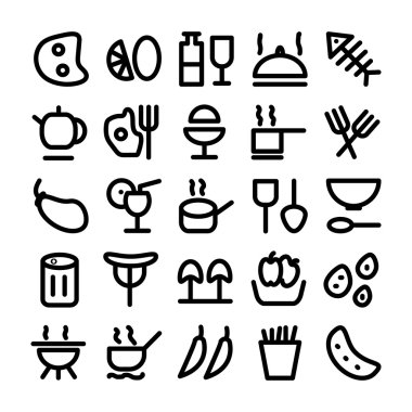 Gıda vektör simgeler 3