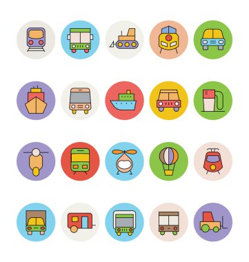 Ulaşım vektör simgeler 1