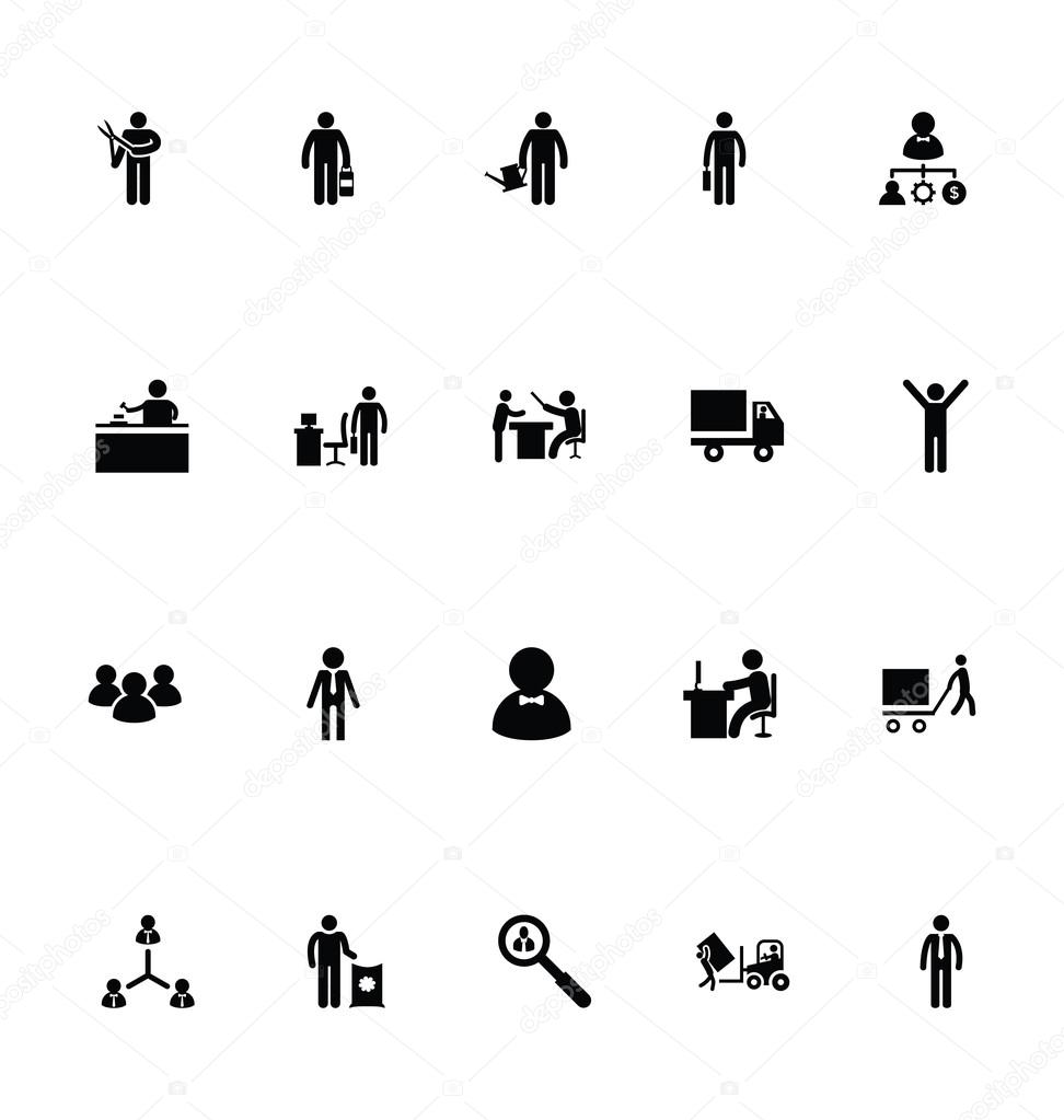 Working Human Vector Icons 4