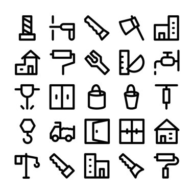 İnşaat vektör simgeler 4