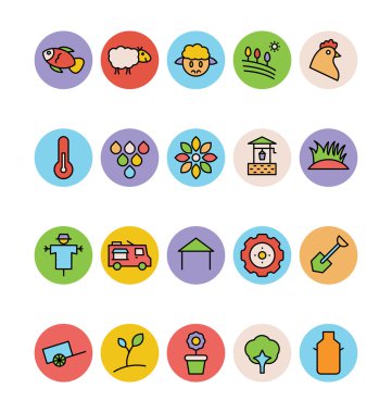 Tarım vektör simgeler 5