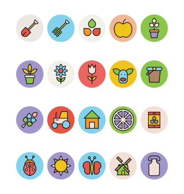 Tarım vektör simgeler 1
