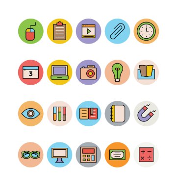 Education Colored Vector Icons 14