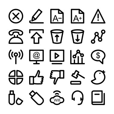 İletişim vektör simgeler 6