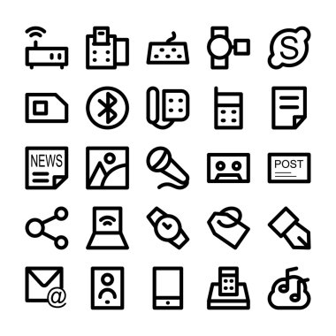 İletişim vektör simgeleri 8