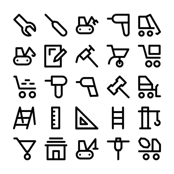 Bouw Vector Icons 1 — Stockvector