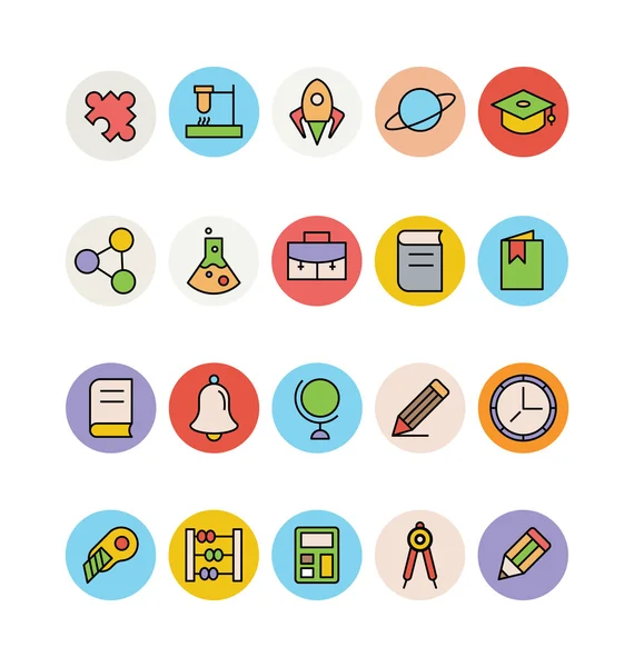 Education Colored Vector Icons 15 — Stock Vector