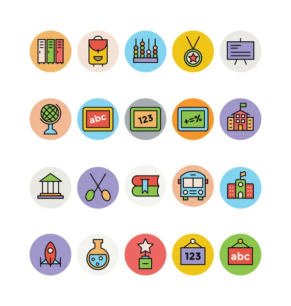 Education Colored Vector Icons 12