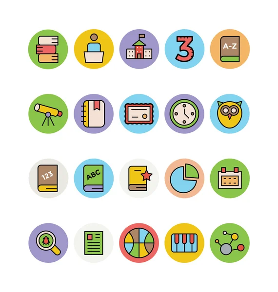 Iconos vectoriales de color de la educación 16 — Vector de stock