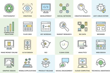 Seo ve Geliştirme Vektör Simgeleri 1