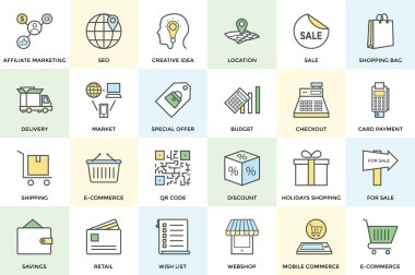 Shopping and Commerce Vector Icons 1