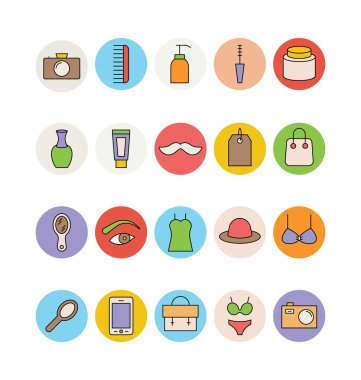 Moda ve Güzellik Vektör Simgeleri 3