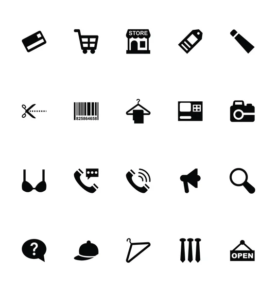 Vector iconen 3 winkelen — Stockvector